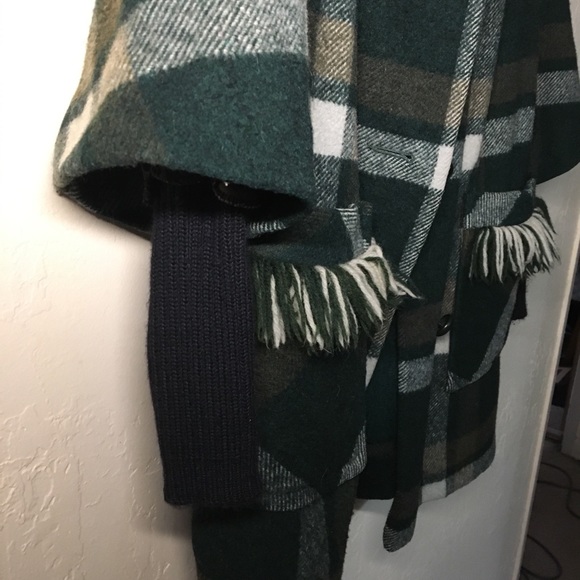 60s Vintage Betty Rose Wool plaid cape Coat - Picture 5 of 8